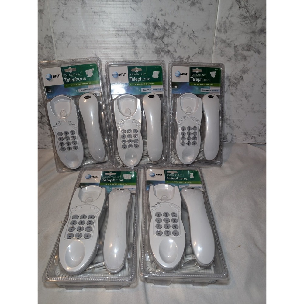 5x AT&T 146 Design Line Telephone Hearing Aid Compatible Desk/Wall
